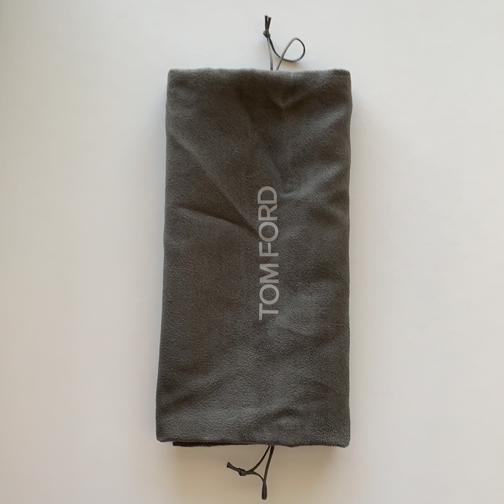 Tom Ford velvet drawstring gray dust bag shoes bag mint